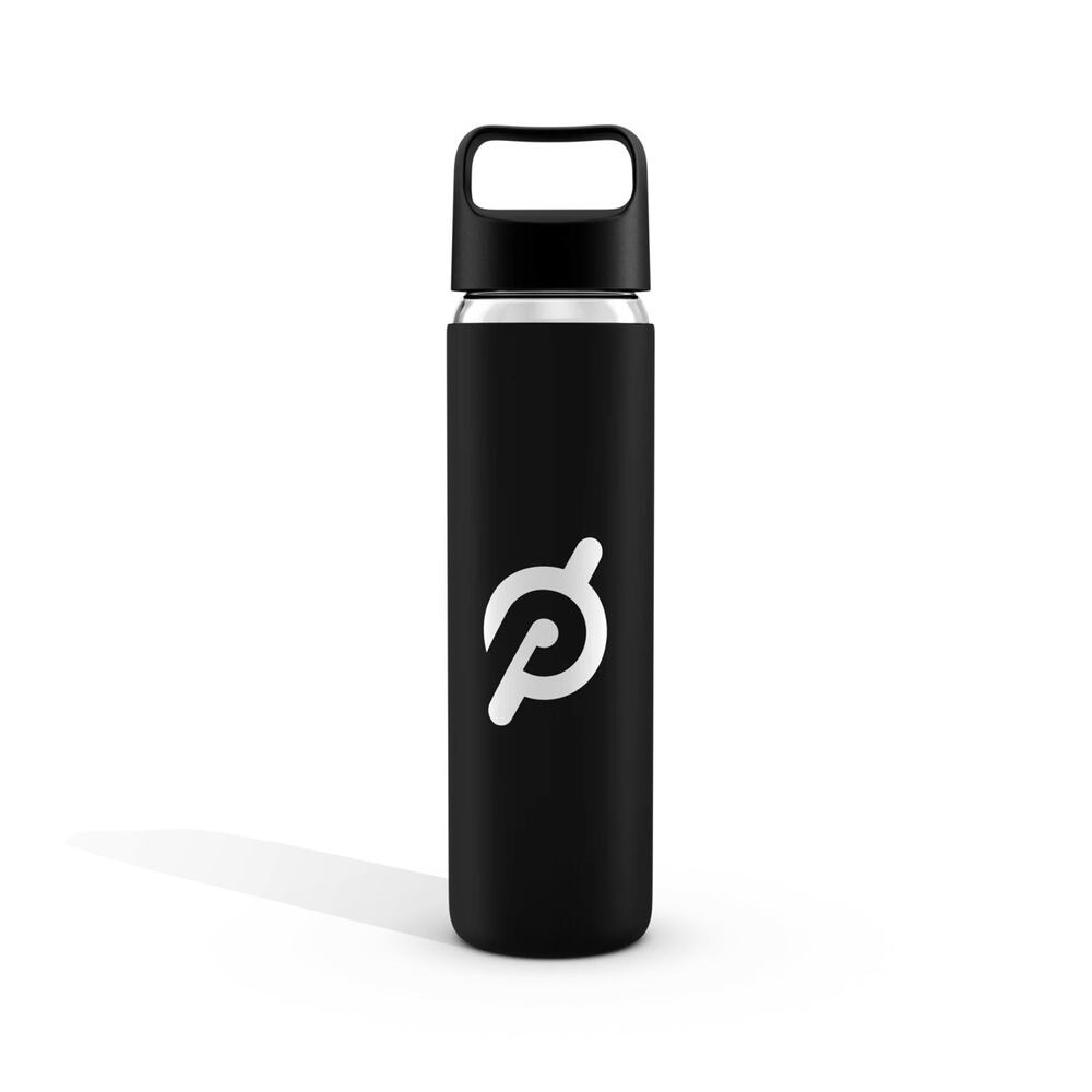Peloton Glass Water Bottle 16 Oz Black NEW